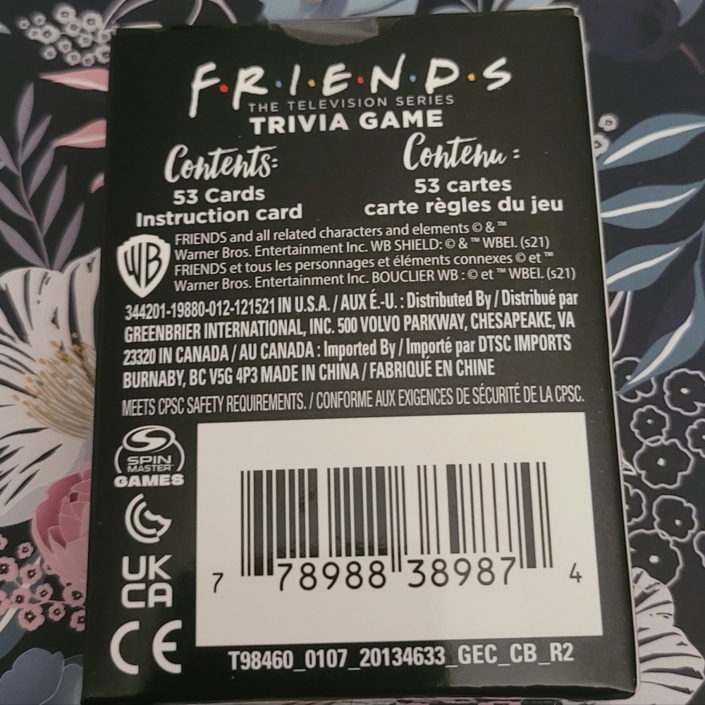 Friends Trivia Card Game - Picture 2 of 2